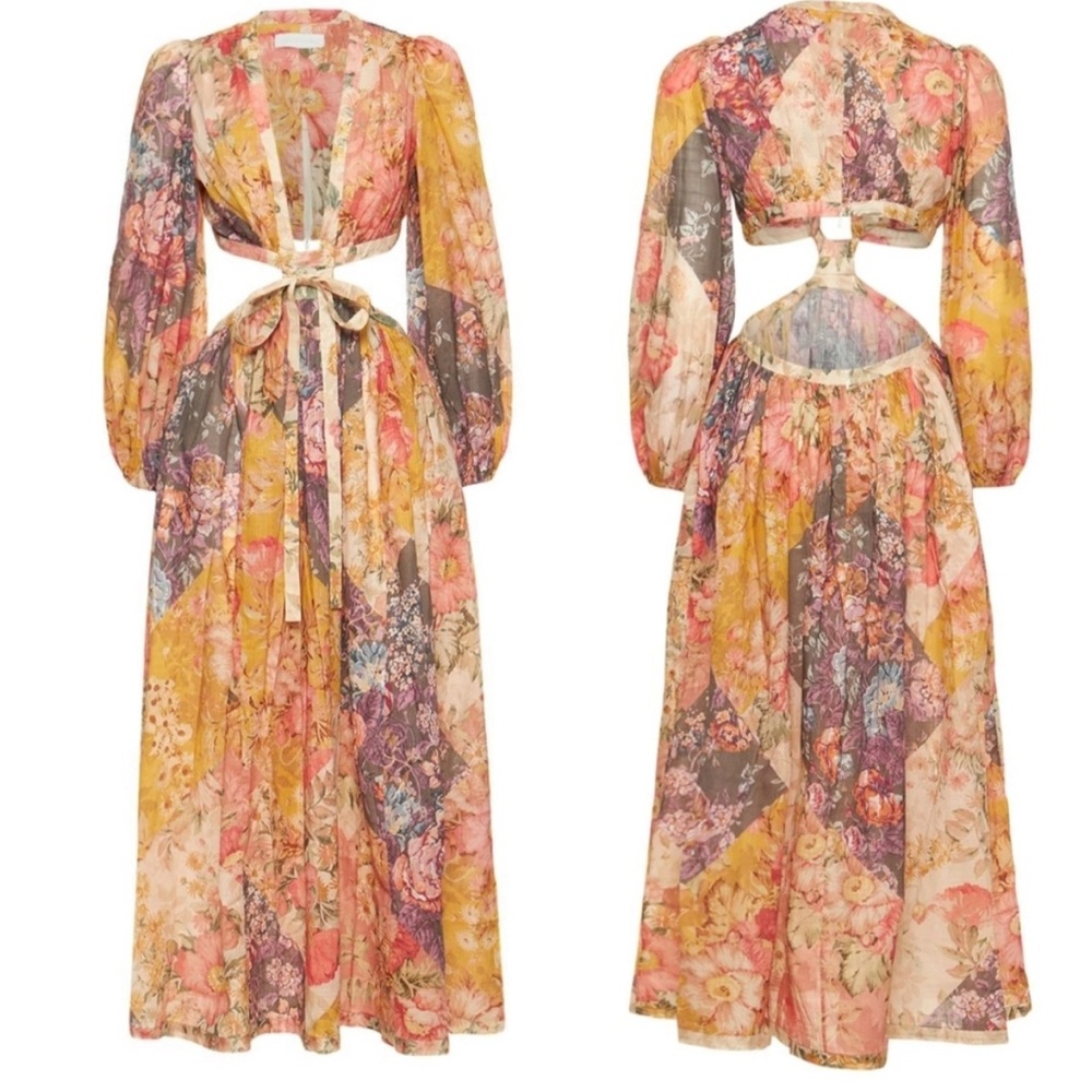 Zimmermann - BNWT - Patti Floral Patchwork Maxi Dress